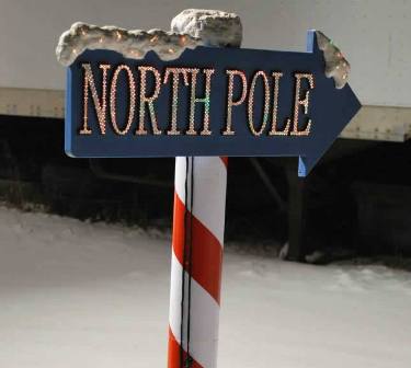 north pole sign